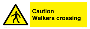 Caution walkers crossing